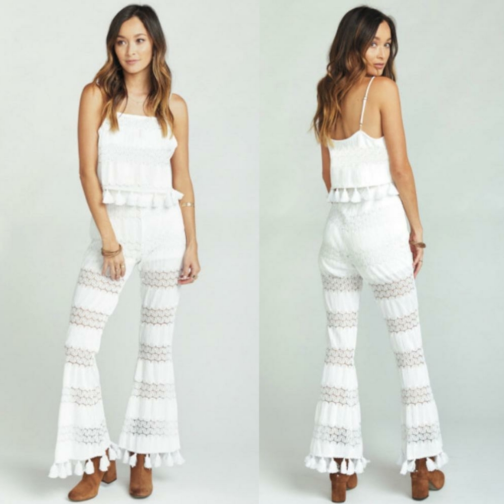 Show Me Your Mumu White Tassel Baby Bells Pants